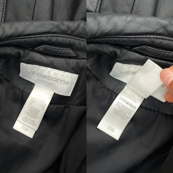 Liz Claiborne leather blazer - Picture 4 of 4